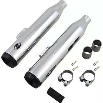 S&S Cycle Grand National 50 State Slip-On Mufflers - Chrome