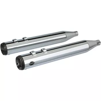 S&S Cycle Grand National Slip-On Mufflers - Chrome - Harley-Davidson