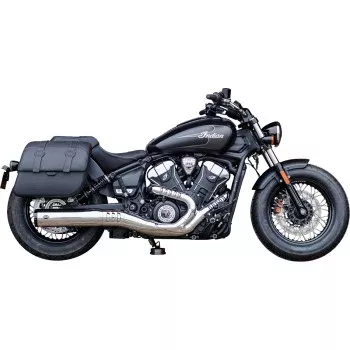 S&S Cycle Grand National Slip-On Mufflers - Chrome - Indian