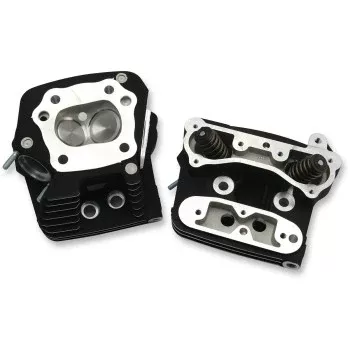 S&S Cycle Performance Replacement Head - High Compression (76 cc) - Wrinkle Black - Evolution Big Twin