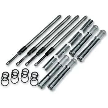 S&S Cycle Quickee Pushrod Kit with Chrome Covers - M8