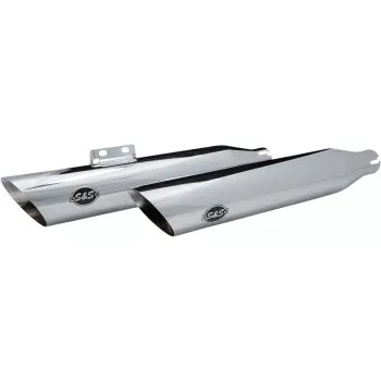 S&S Cycle Slash-Cut Slip-On Mufflers - 50 State - Chrome