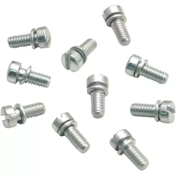S&S Cycle Slotted Round Head Screws - 10-Pack