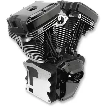 S&S Cycle T124 Long Block Engine - Black - Touring | Dyna
