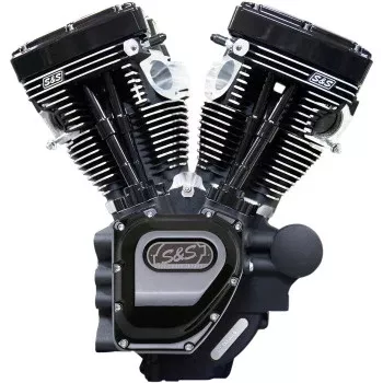 S&S Cycle T124 Long Block Engine - Black - Touring