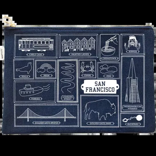 San Francisco Flat Zip Pouch