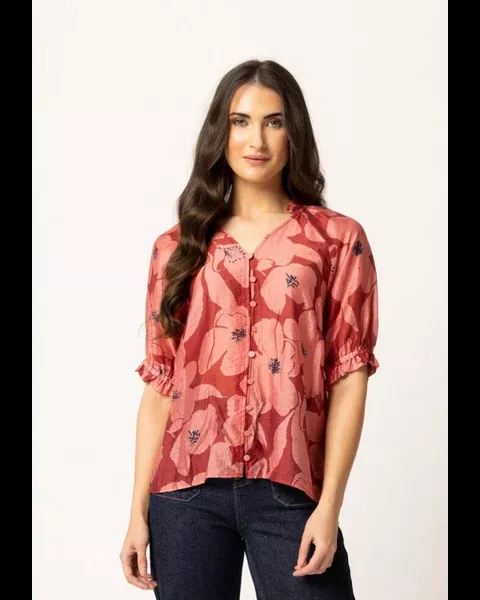 Seeking Lola Essence Top - Pink Bloom