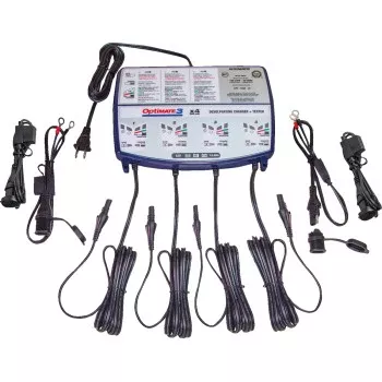 Tecmate OptiMate™ 3 Multi-Battery Charger and Maintainer - 4 Bank