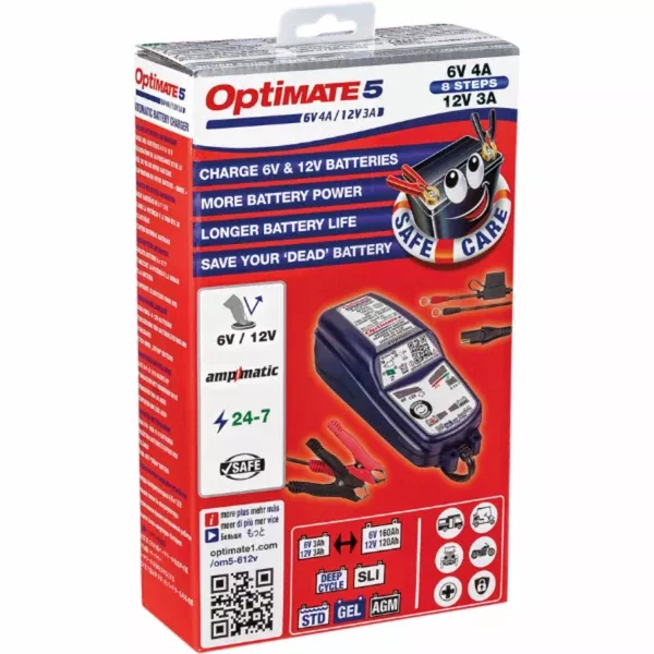 Tecmate OptiMate™ 5 Select Silver Battery Charger and Maintainer Motorcycle Tool Accessories