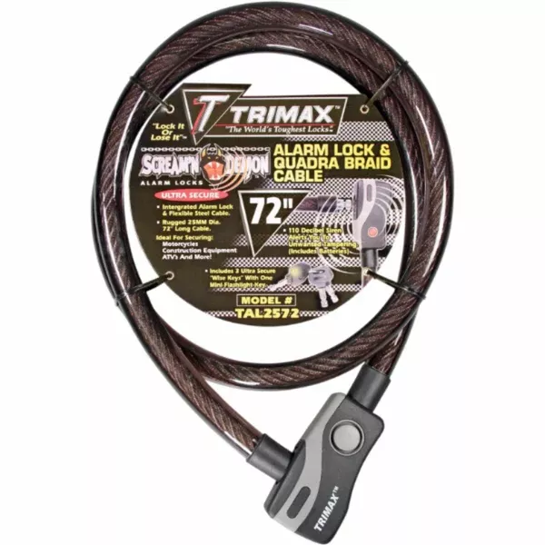 Trimax 25mm X 72" Alarm Cable Locks