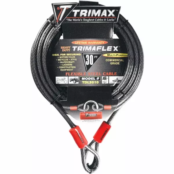 Trimax 30' Trimaflex™ Max Security Braided Dual Loop Cable Locks