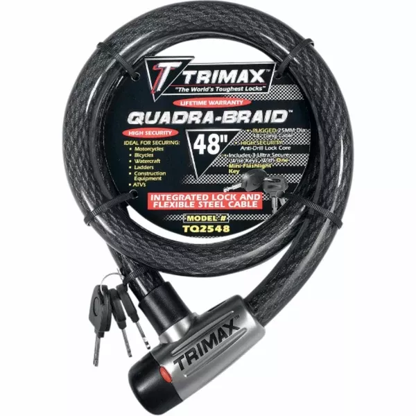 Trimax 48" Quad-Braid Integrated Cable Locks
