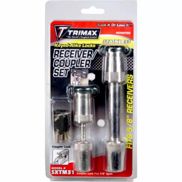 Trimax 7/8" Premium Coupler and Receiver Set Locks