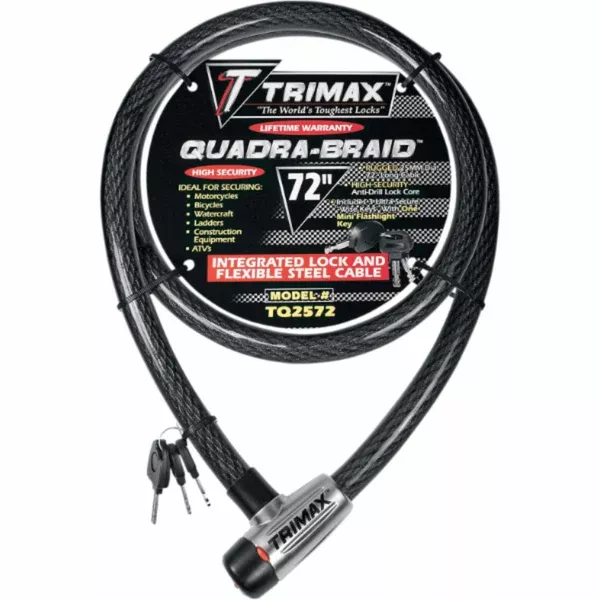 Trimax 72" Quad-Braid Integrated Cable Locks