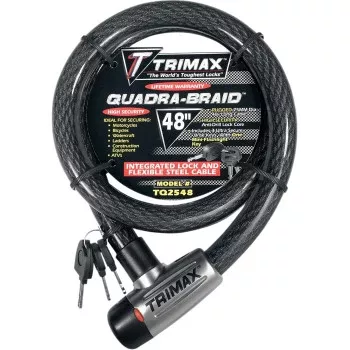 Trimax Quad-Braid Integrated Cable Lock - 48"