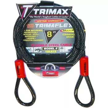 Trimax Trimaflex™ Max Security Braided Cable Lock - Dual Loop - 8'