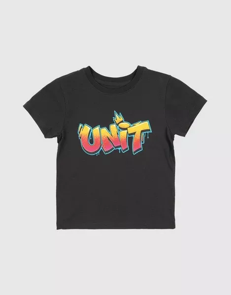 Unit Kids Tees - Tagged - Washed Black