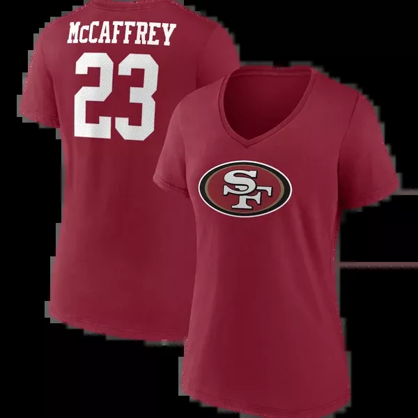 Women's 49ers Player Icon Name & Number Tee - McCaffrey