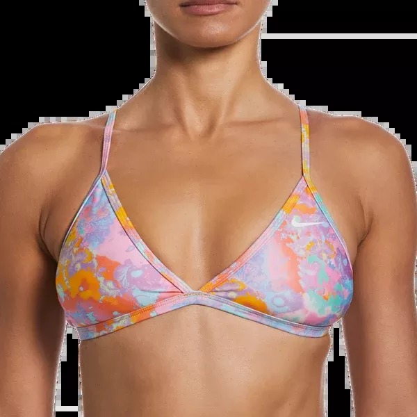 Women's Multi Print Lace Up Tie Back Top