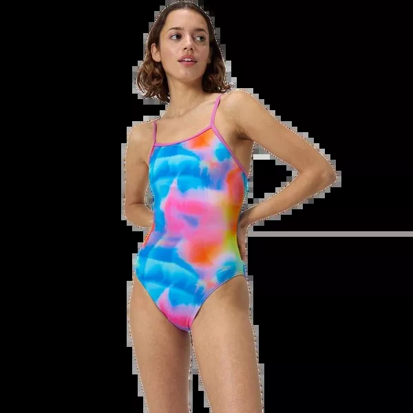 Women's Printed Tri Back One Piece