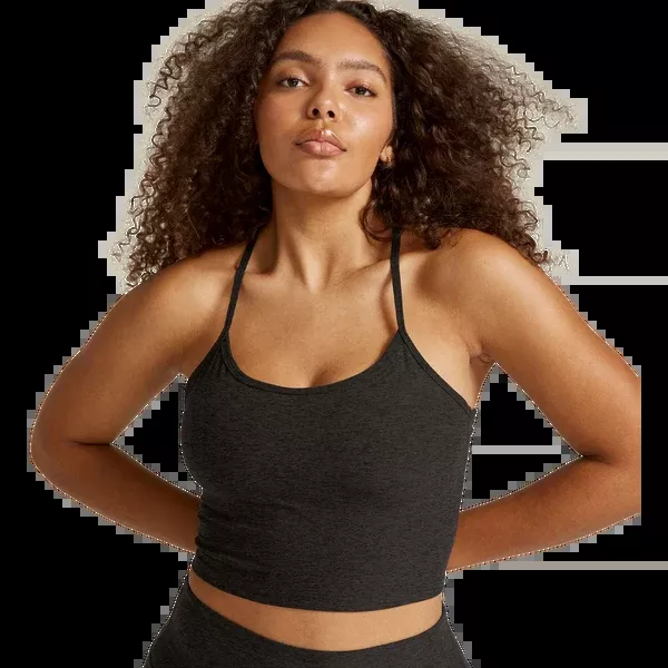 Women's Spacedye Slim Racerback Cropped Tank