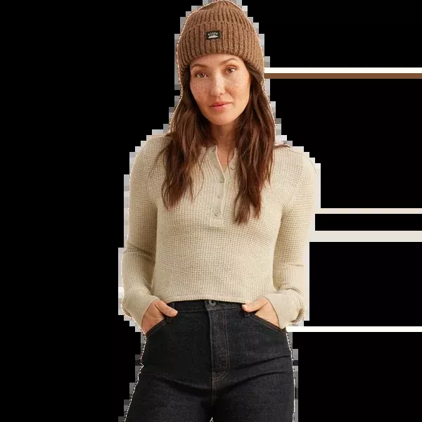 Women's Well Worn Thermal Long Sleeve Henley