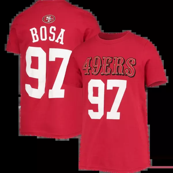 Youth 49ers Mainliner Name & Number Tee - Bosa