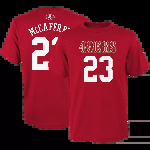 Youth 49ers Mainliner Name & Number Tee - McCaffrey