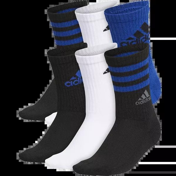 Youth Adidas Cushion Mixed 6-Pack Crew