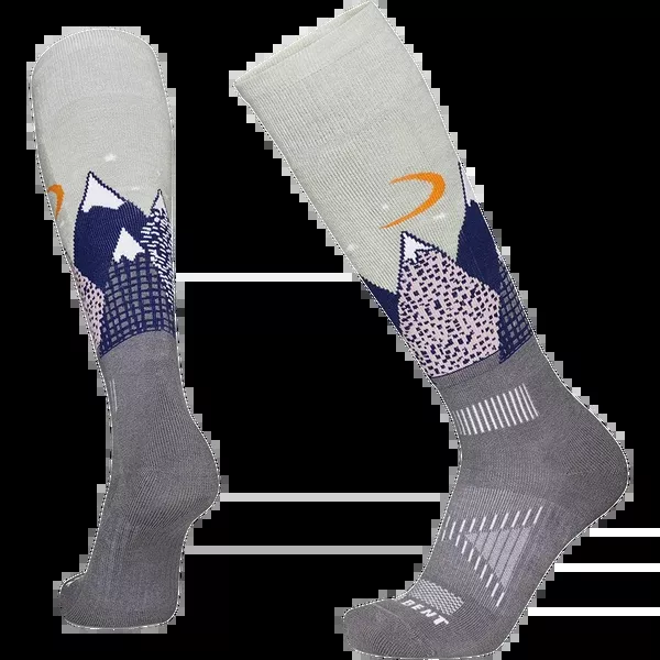 Youth Snowy Mountains Light Cushion Snow Sock