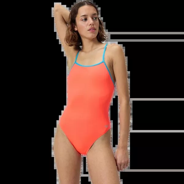 Youth Solid Double Strap One Piece
