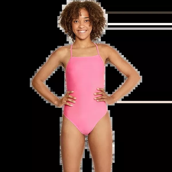 Youth Solid T-Back One Piece
