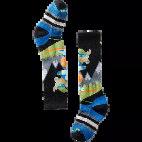 Youth Wintersport Full Cushion Mountain Moose Pattern Over The Calf So